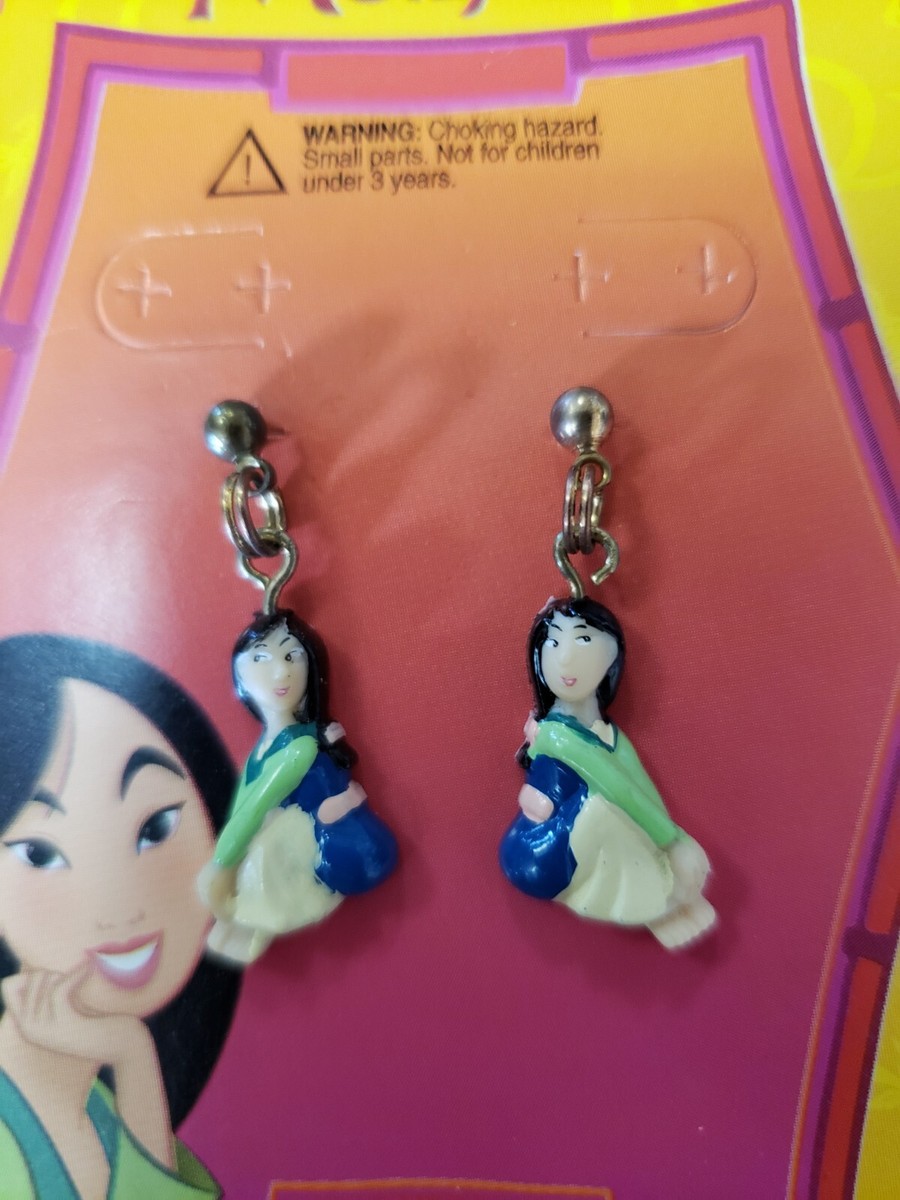 VINTAGE Disney Jewelry Mulan Earrings NEW