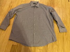 Shaquille O'Neal XLG Big Fit Cooling Stretch Button Down Shirt MENS SZ 18 1/2