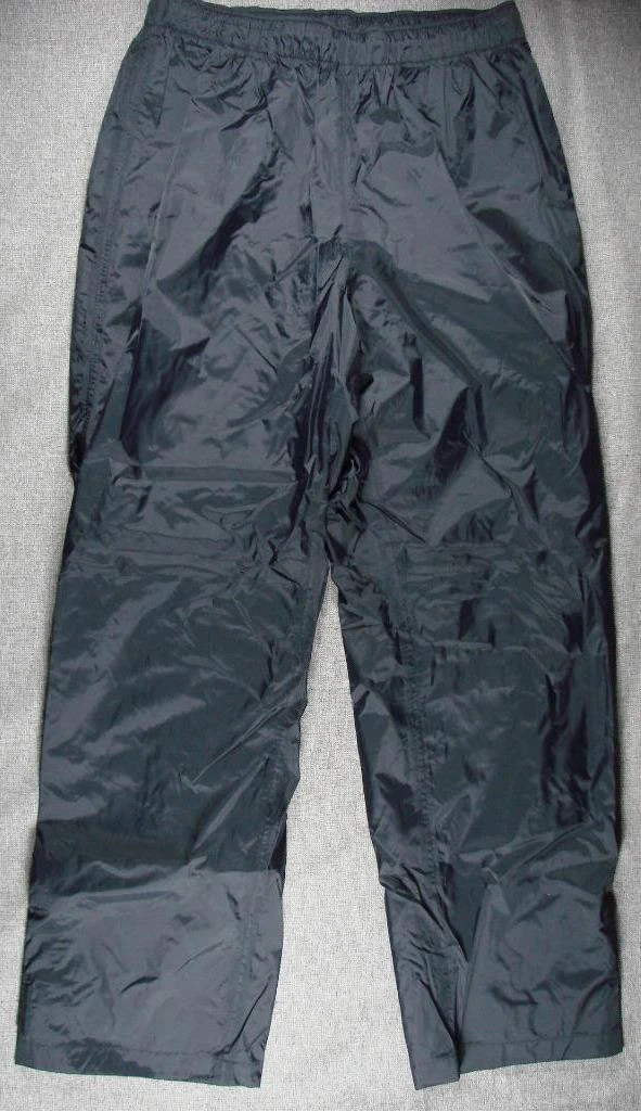 Men's Columbia Lost Lake Rain Pants Large L x 32 black waterproof shell