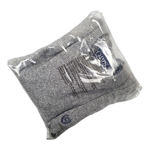 Chaps Jumper Mens SZ L Grey Crew Neck Knitted Cotton Embroidered Logo Pullover - Picture 14 of 17