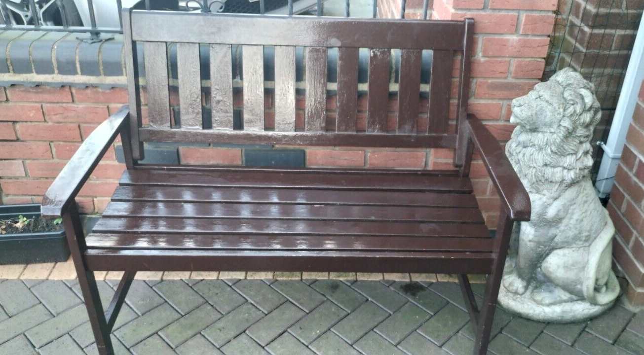 Wooden Outdoor Wooden 2 Seater Bench Garden Patio Furniture eBay
