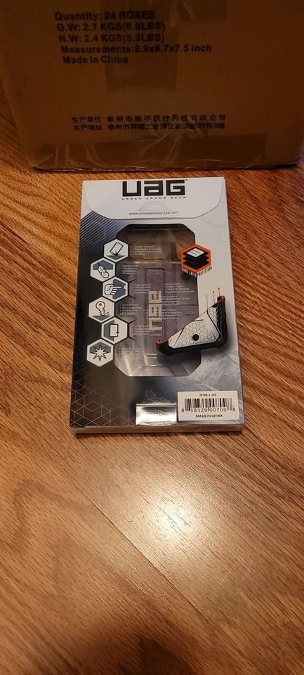 iPhone X 保护壳 透明冰 带黑色 UAG Urban Armor Gear 等离子系列 全新 2017 — 第 2/2 张图片