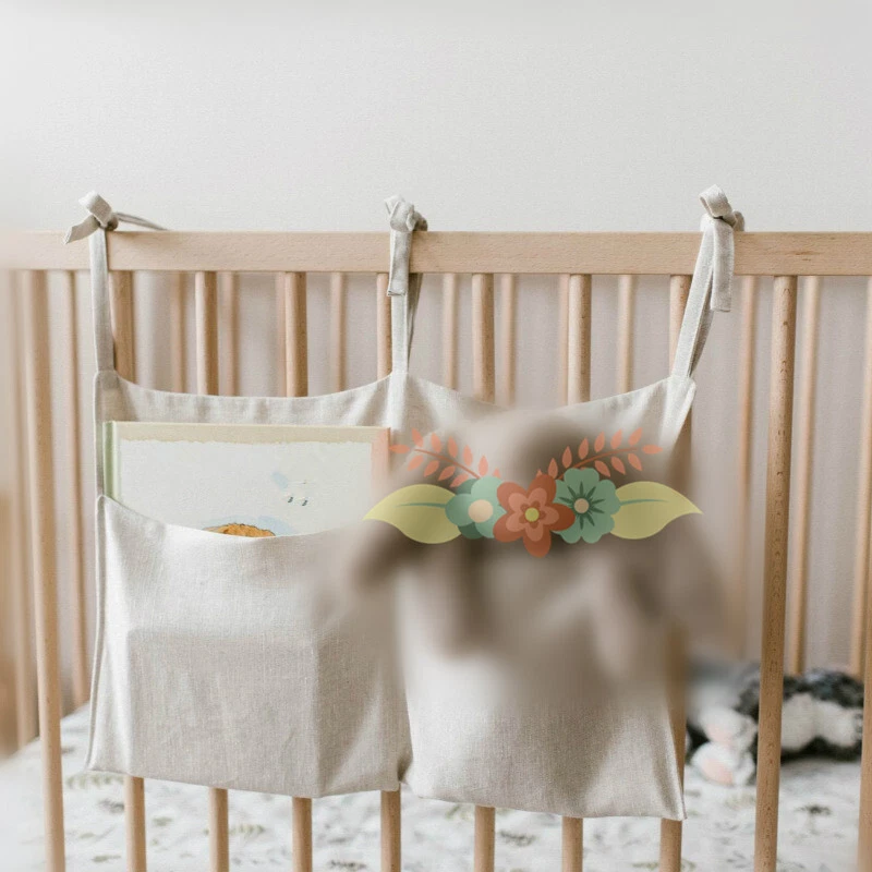 COT TIDY ORGANISER BED NURSERY HANGING STORAGE 6 POCKETS Dream