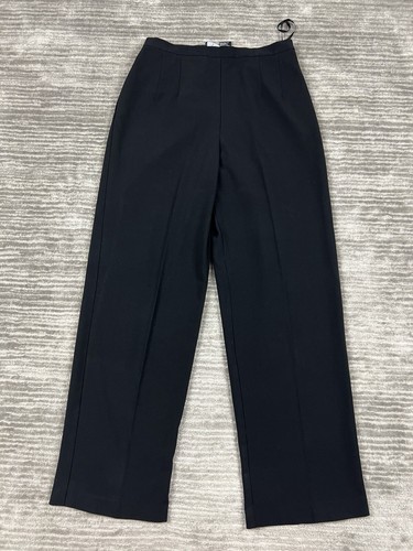 Sag Harbor Pants Womens 12 Black Side Zip Stretch Waist Casual - Picture 1 of 11