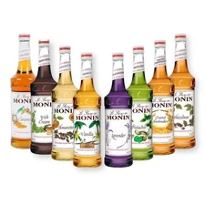 Monin Premium Gourmet Flavored Syrups Coffee, Beverages, Glass Bottle 750 ml.
