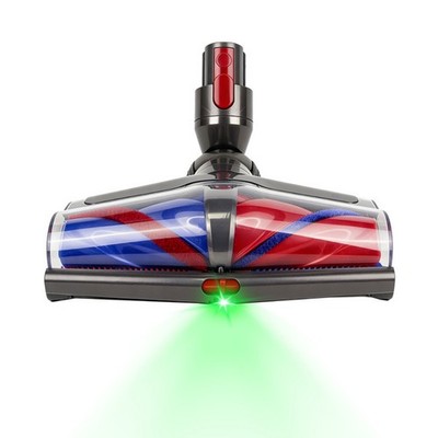 Motorized Floor Brush For Dyson V7 V8 V10 V11 Green Light Roller Head