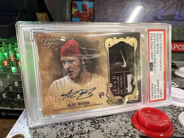 2021 Topps Dynasty Alec Bohm #AB3 Auto Patch Gold 1/1 PSA 10 GEM MT Auto 10