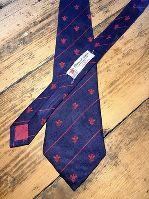 Vintage TURNBULL & ASSER Seidenkrawatte Prince Of Wales Federn Jermyn St Luxus 90er