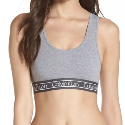 Calvin Klein L89145 Modern Flex Reversible Grey Bralette Women s Size XS