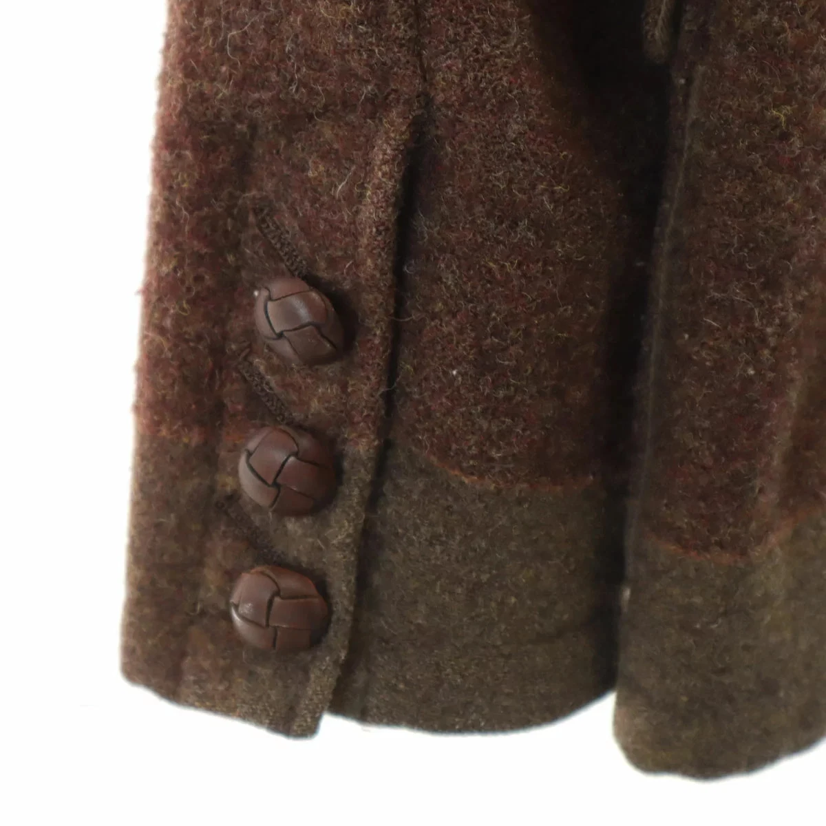 Shareef Mens WOOL Double Breasted Jacket Coat Brown Outerwear Made In Japan 1 S image 6