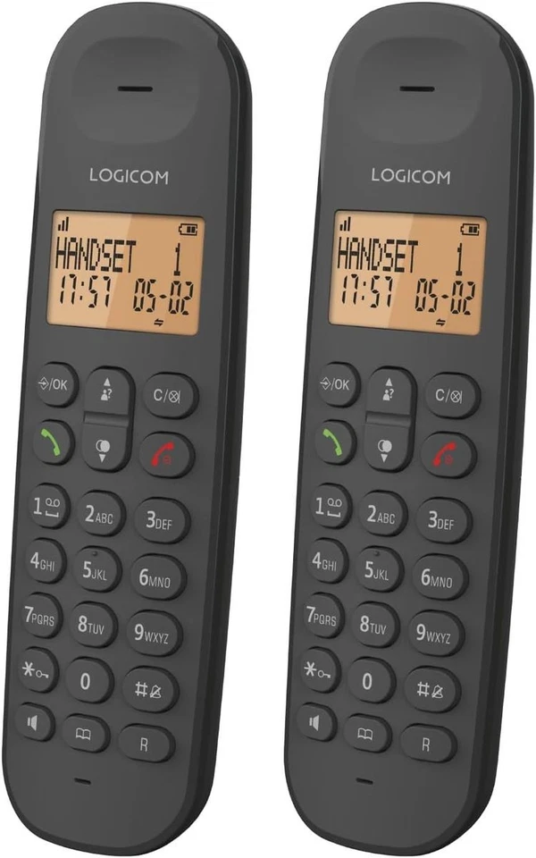 Logicom ILOA 255T Schnurloses Festnetztelefon Duo mit Anrufbeantworter, DECT/GAP - Imagen 3 de 4