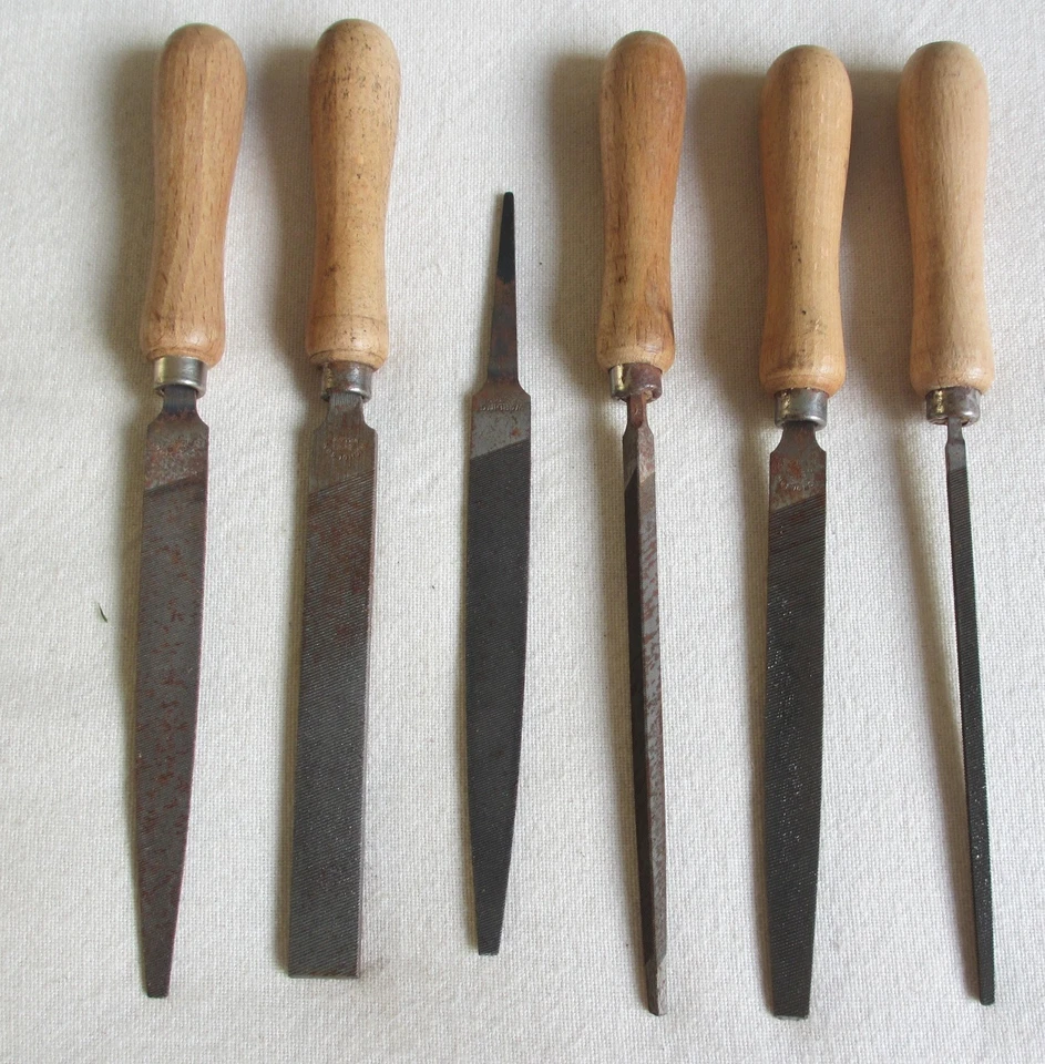 Nicholson 6 Piece 4" 10cm Premium File Set Bastard Taper Square Half Warding - Image 3 of 4