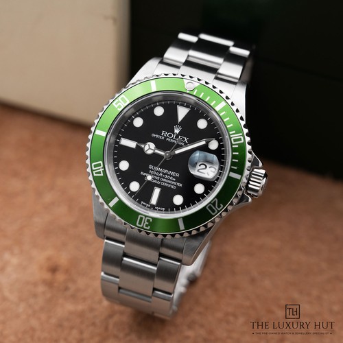 Rolex Submariner Date ‘Kermit’ 16610LV - 2005, With Box 40mm Black Dial 'Flat...