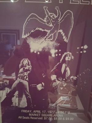 RARE Led Zeppelin AUTHENTIC 1977 CONCERT POSTER Market Square