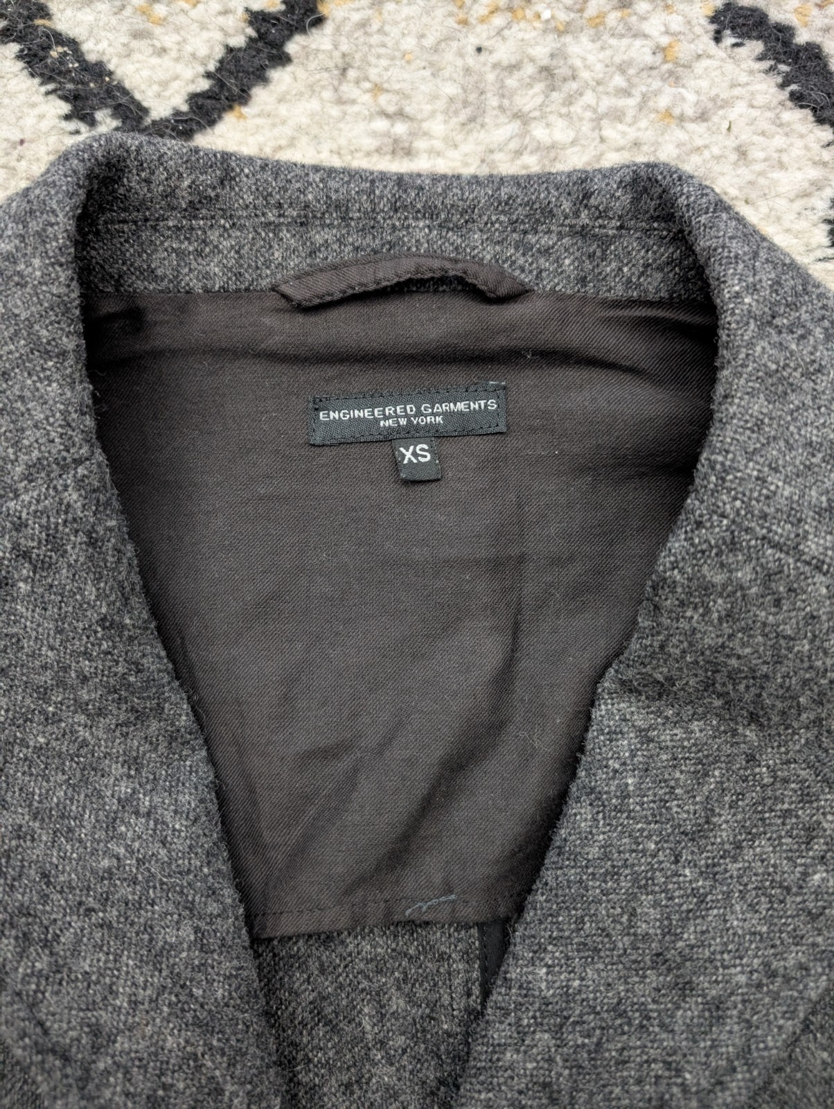 Engineered Garments Baker Jacket, Gray Wool, XS/X… - image 2
