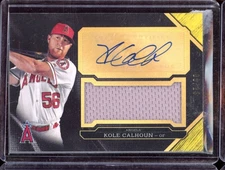 2016 TOPPS TRIPLE THREADS KOLE CALHOUN JERSEY AUTO 8/25 ANGELS