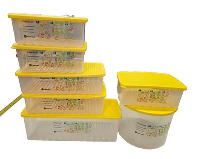 Tupperware Fridgesmart Containers 14 Piece Set-Yellow