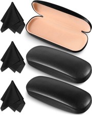 Frienda 3 Pieces Hard Shell Glasses Case 6.30 x 2.40 x 1.50 inches, Black