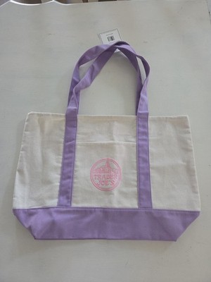 2026 Pastel Trader Joe's LARGE Purple Easter Tote Limited Ed Canvas Bag Lavender