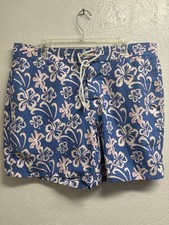 Brooks Brothers Swimming Trunks Mens Size Large Blue Pink Floral