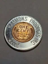 Encased 1957-d Lincoln Wheat Penny Cent - Good Luck Hammons Products Inc Fort Wa