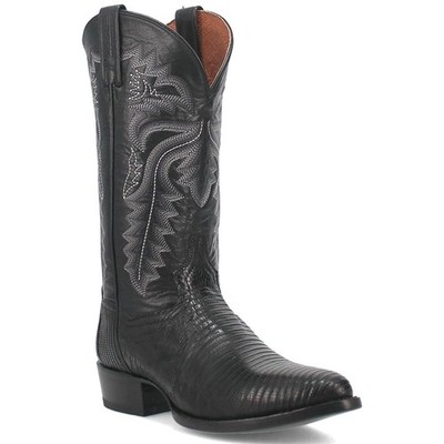 Dan Post Winston Black Genuine Lizard Skin Western Cowboy Boot (US Men Size)