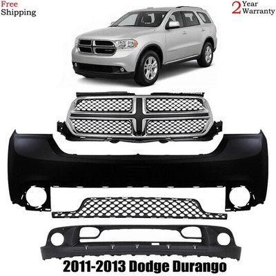 Front Bumper Cover Fascia & Grille Assembly Kit For 2011-2013 Dodge Durango