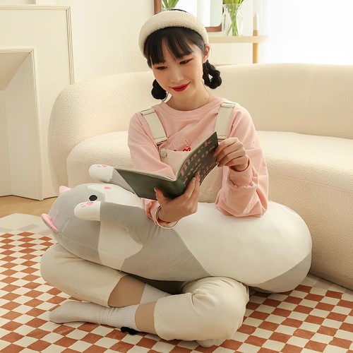 Lovely Plush Cat Doll Cute Cartoon Soft Stuffed Kitten Pillow Long Throw Slee... - Picture 7 of 9