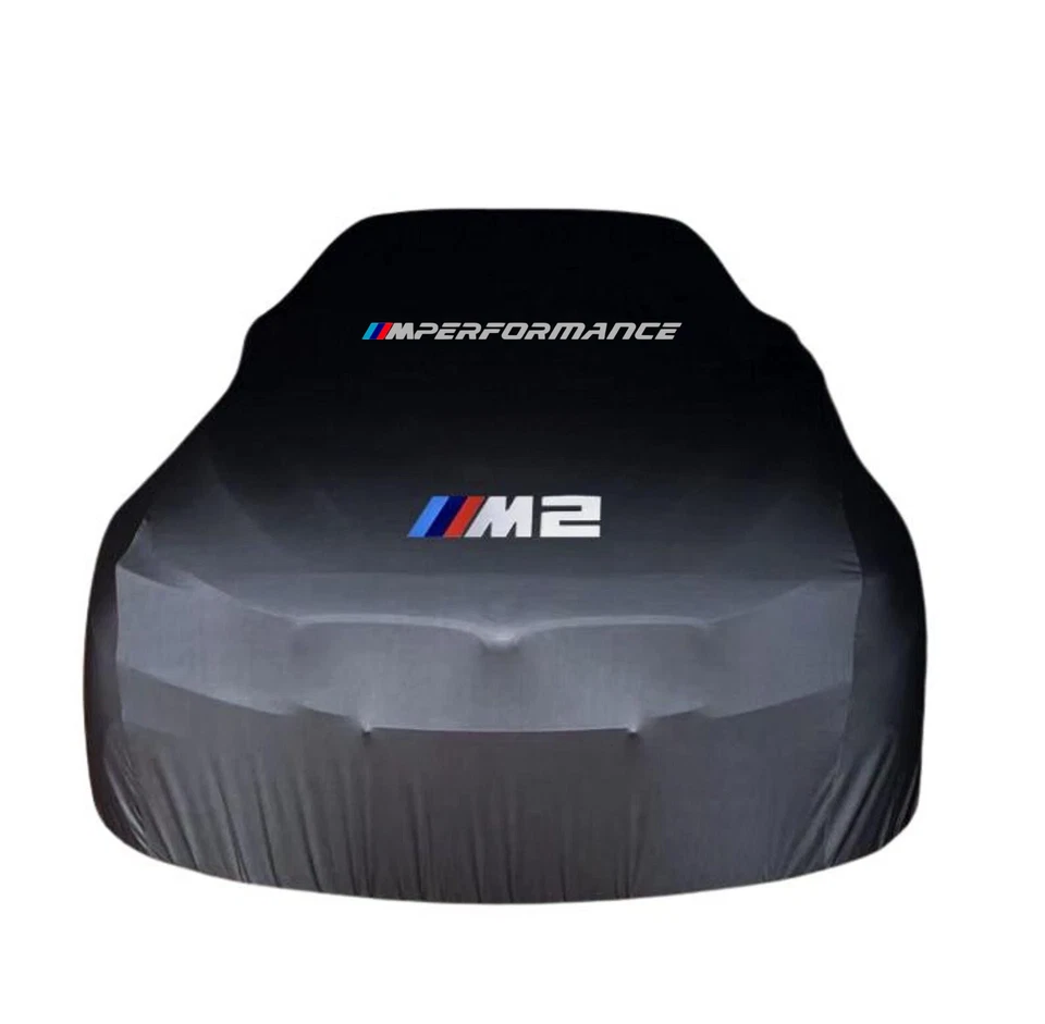 Black Car Cover For BMW M2 Class Dust Proof Windproof Combing Soft Indoor Car Foto 2 de 4