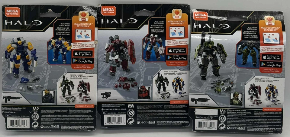 3PC Mega Construx Halo Exosuit SET ~ Breacher Mark 1 Phototype & Skyfire ~ READ - Image 2 of 3