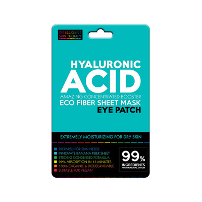 Hyaluronic Under Eye Patch Natural Vegan EU Made Banana Fiber 3 pairs Pack of 3