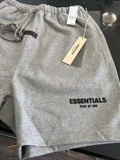 Essentials Fear Of God Sweat Shorts, Dark Oatmeal, Size Large