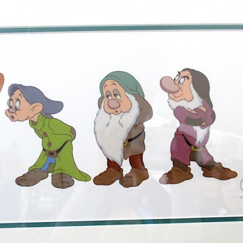 Disney cel painting Snow White and the Seven Dwarfs TIME TO WASH UP Limited edit - Picture 4 of 9