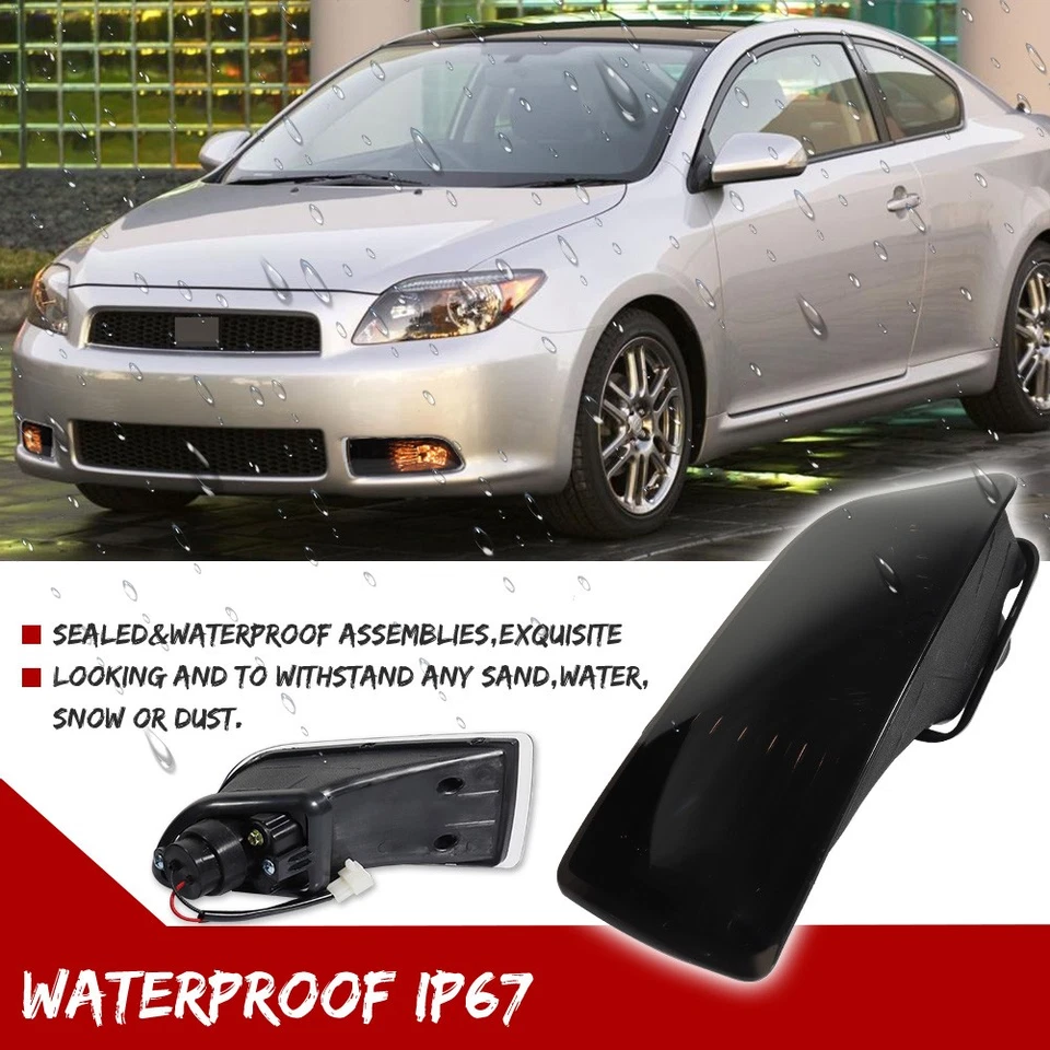 FOR 2005-2010 SCION TC SMOKED LENS FRONT BUMPER DRIVING FOG LIGHT LAMP W/SWITCH - Image 4 of 4