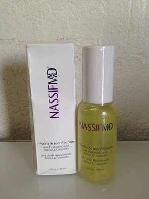 NassifMD Hydro-Screen Serum Pump Bottle Hyaluronic Acid Retinol & Ceramides 4 oz