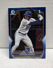 SPENCER NIVENS 2023 Bowman Draft Chrome BLUE REFRACTOR ~ Royals RC Color /150