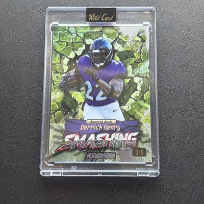  Derrick Henry 2026 Wild Card Alumination Smashing Green Prismatic /5 Ravens