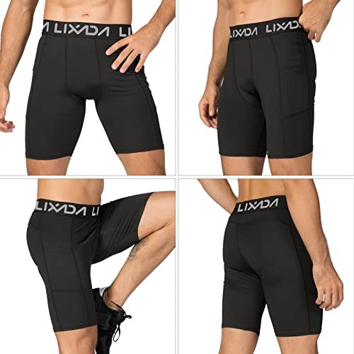 Men's Compression Shorts Pants 3Packs, Performance Small A-black&grey&white - Picture 7 of 7