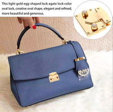 2Pcs Bag Closure Locks Square Clasp Turn Lock with Pearl Metal Clutches Closu...