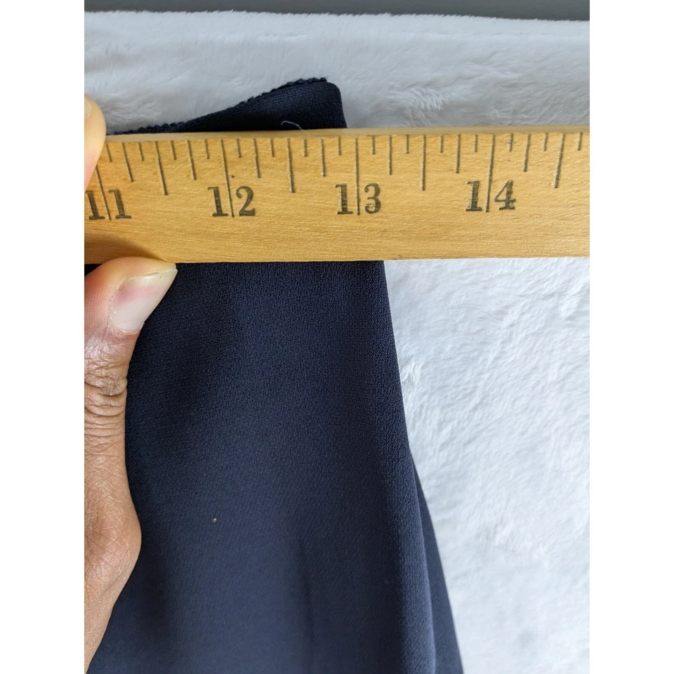 Pantalones de Crepé Theory Demetria Admiral Vestido Corte Bota Carrera Hecho en EE. UU. Azul Foto 3 de 4