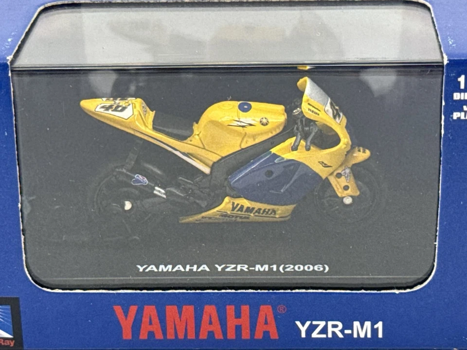 Motocicleta NewRay Yamaha YZR-M1 2006 fundida a presión 1:32 con estuche Foto 2 de 4