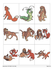 ANIMATED MOVIE CHARACTERS FOX PATTERN MACHINE EMBROIDERY DESIGNS PES BROTHER USB