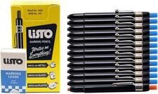 1620 162 Marking Pencils Kit Blue Grease China Wax Refills 12 PCS Office