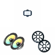 Diamond Audio HXM8F4 marine 8" speakers with Black/Black grilles and digital ...