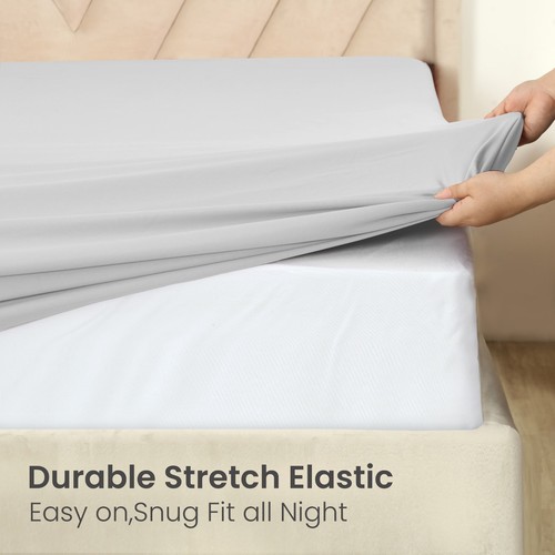Fitted Sheet Queen Deep Pocket 16" Ultra Soft Breathable Fully Elastic Bed Sheet - Picture 61 of 128