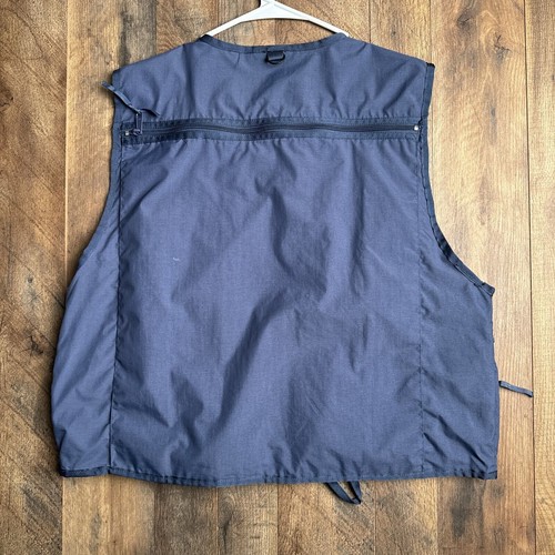Vintage Timberland Hunting Fishing Vest Men's Size Medium Blue Weather Gear 3112 - Picture 2 of 11