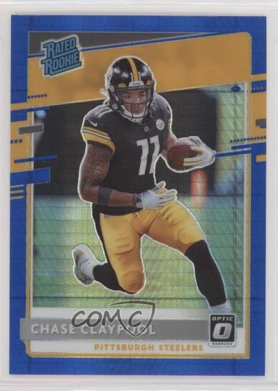 2020 Panini Donruss Optic Rated Rookies Blue Hyper Prizm Chase Claypool 10g7