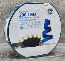 GE StayBright 200 LED Microbright Lights Warm White 41.4ft Christmas String NEW