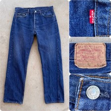 Vtg 1984 Levis 501 Blue Denim Jeans W 32 L 29 Button Fly Red Tab Grunge 80s USA