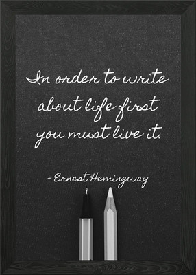 Write Your Life Gerahmtes Wandbild Poster Leinwanddruck Bild